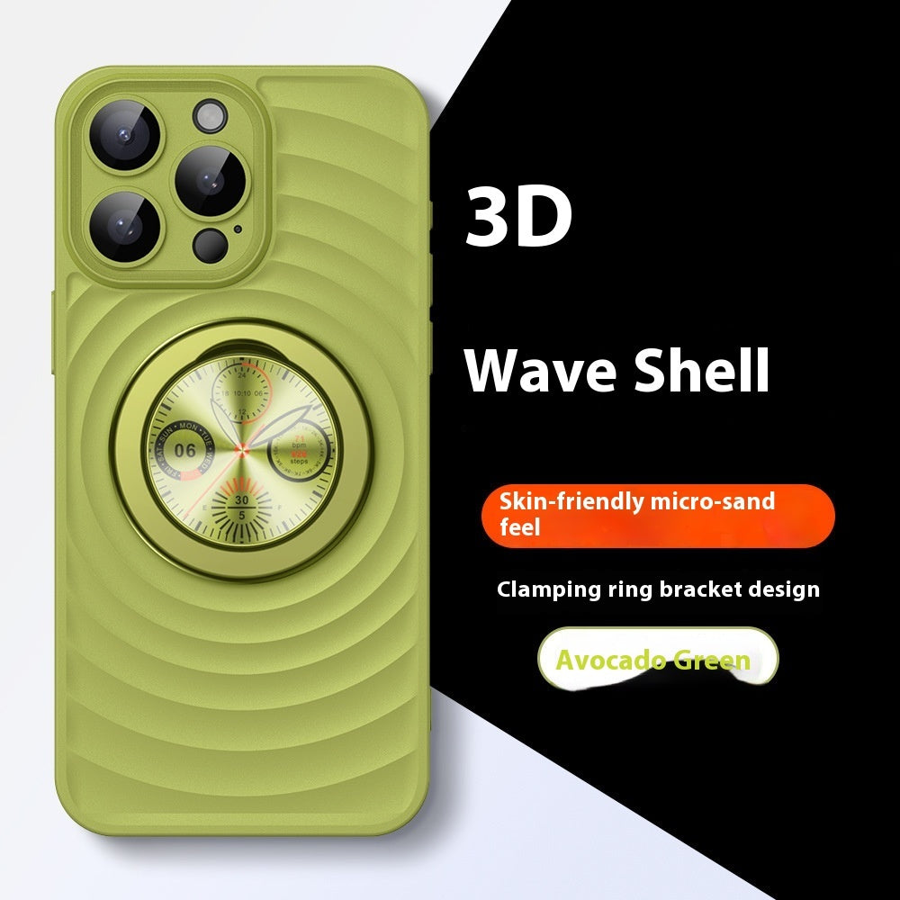 Magnetic Bracket Phone Case IPhone15 Wave Ripple Pattern