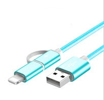 100cm 2A Fast Charger Cable 2 IN 1 USB Type C Micro USB Braided Cord For Mate 8 S 9 10 Pro P8 P9 P10 Lite P20 Honor 7 8 9