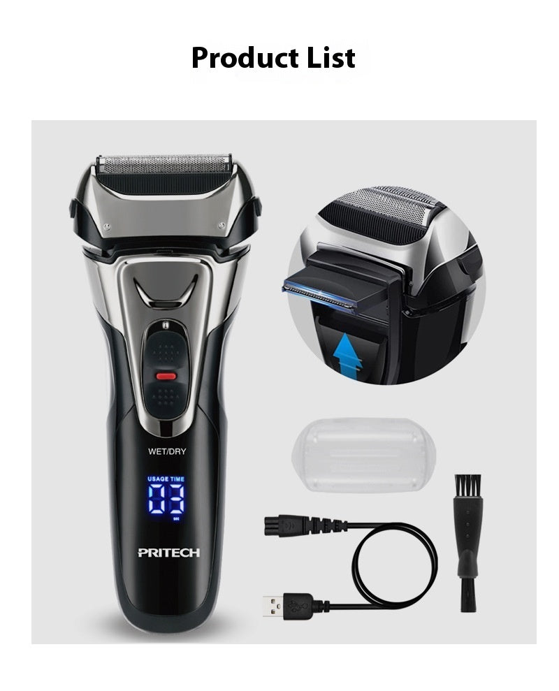 Electric Shaver LED Display Professional Shaver Reciprocating Multifunctional Shaver