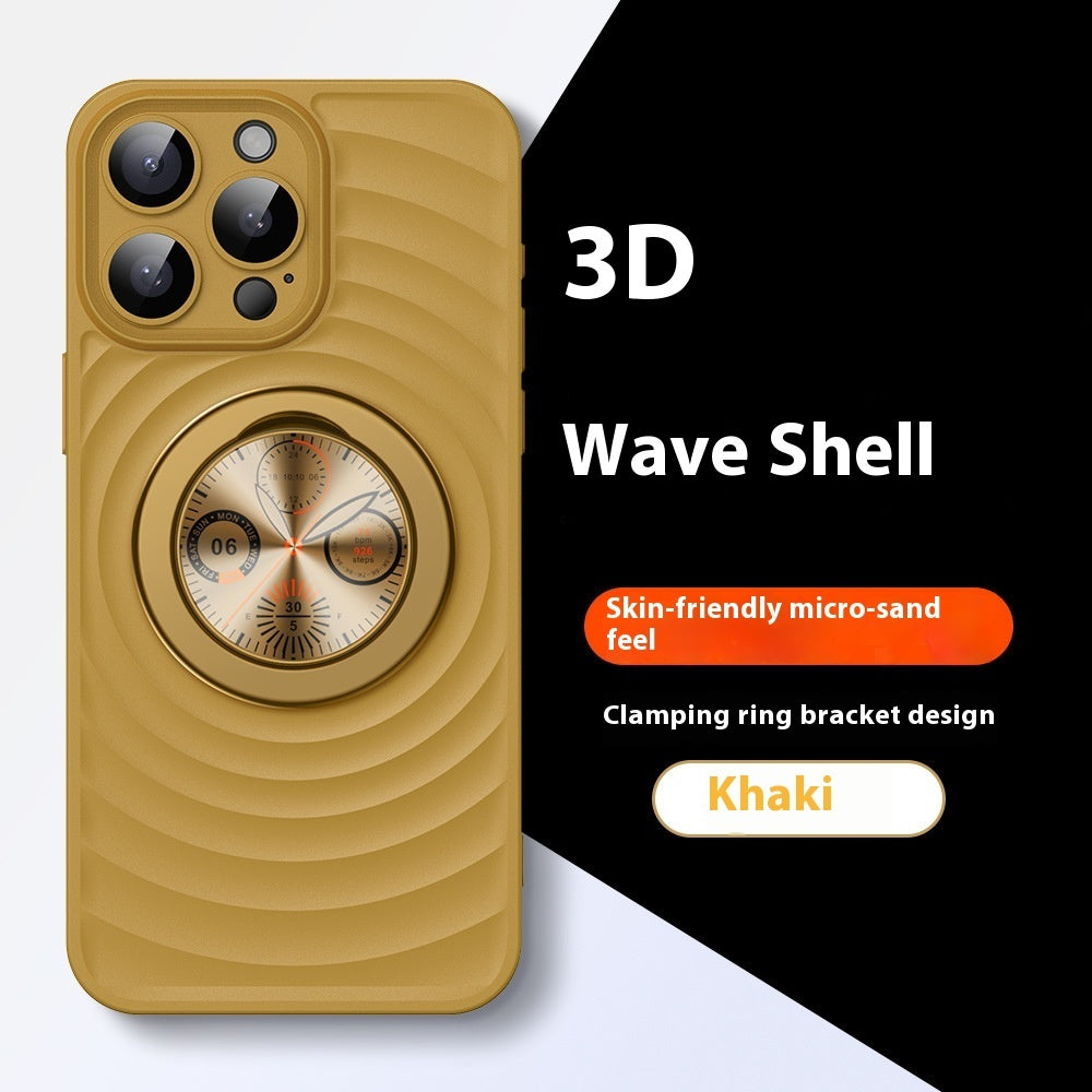 Magnetic Bracket Phone Case IPhone15 Wave Ripple Pattern