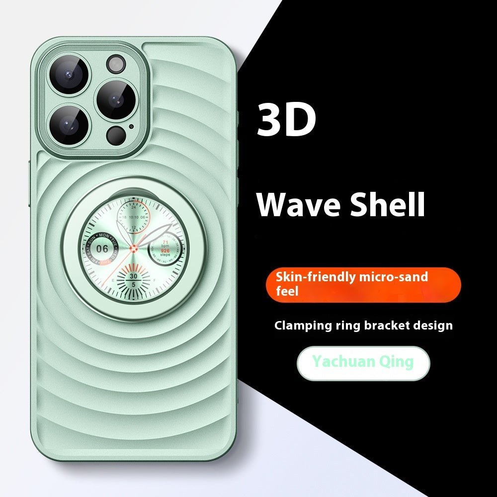 Magnetic Bracket Phone Case IPhone15 Wave Ripple Pattern